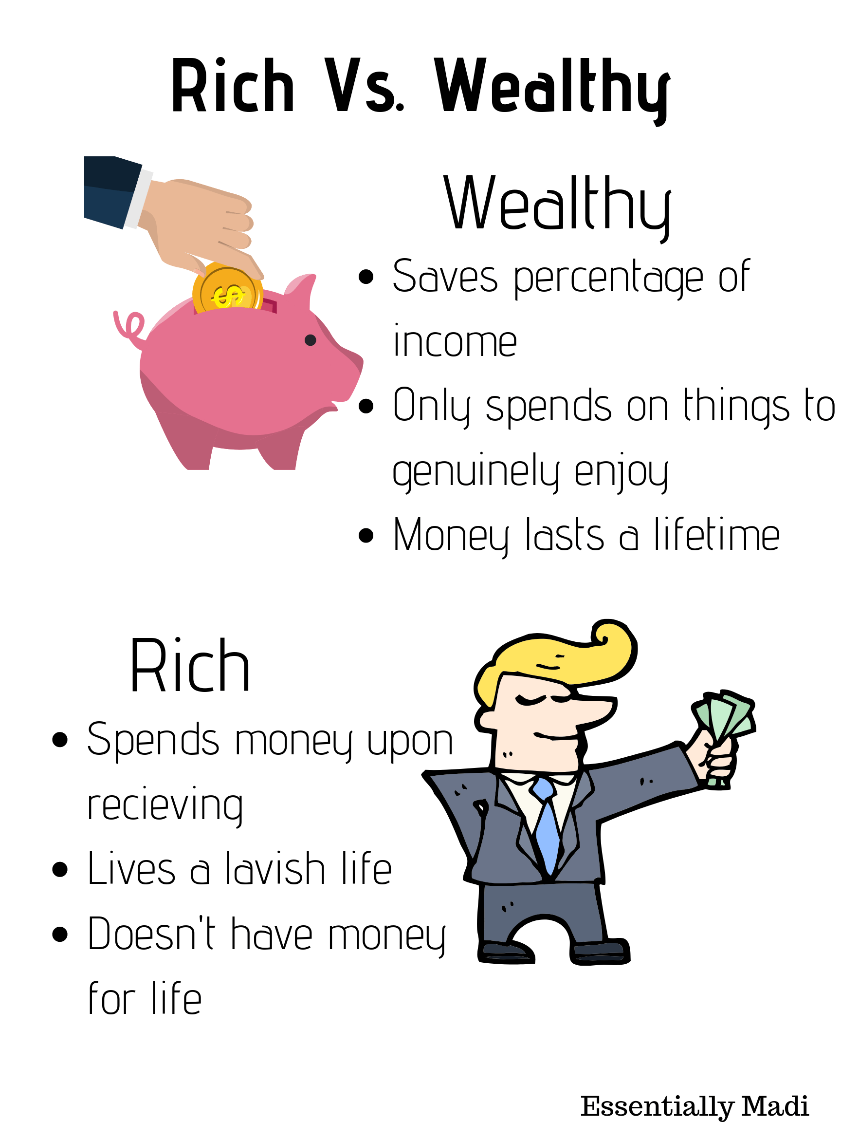 rich và wealthy